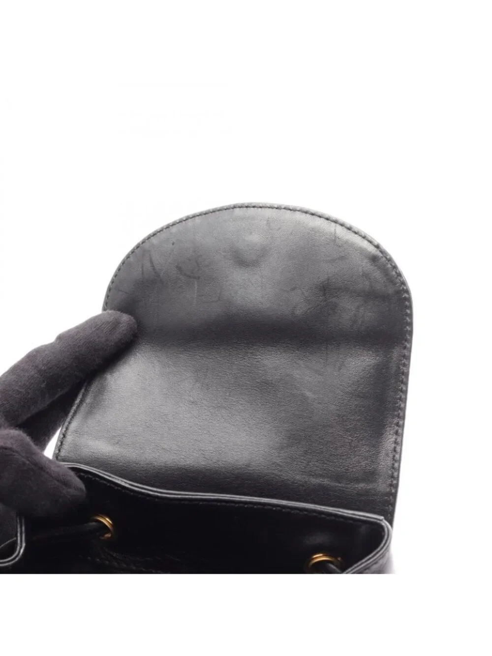 Gucci Backpack Bamboo 003 Black Leather Small